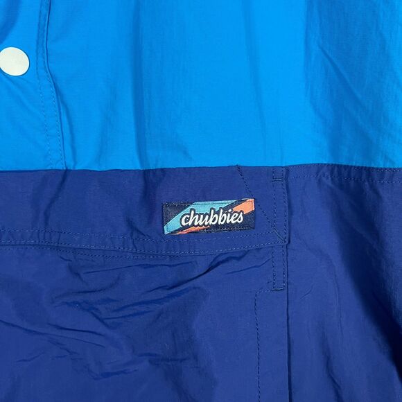 Chubbies Mens Anorak Fleece Jacket Size M Reversible Zip Snap Frat Flamingo - Picture 3 of 12